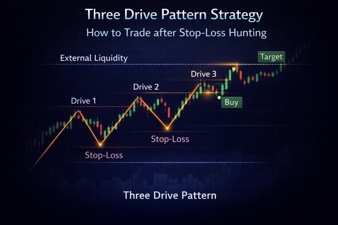 Three Drive Pattern Strategy: How to Trade after Stop-Loss Hunting